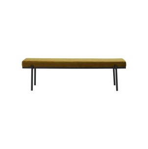 Banco LAO, Terciopelo Oliva / Metal - House Doctor. Los originales y exclusivos bancos de diseño nórdico de House Doctor en Vackart, tu tienda de diseño online.