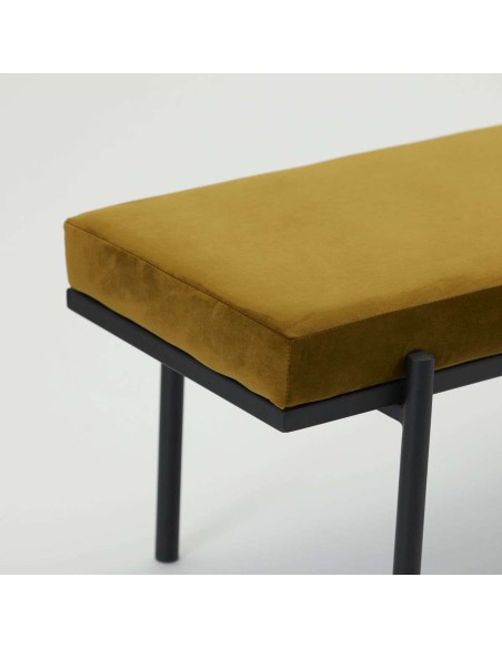Banco LAO, Terciopelo Oliva / Metal - House Doctor. Vackart