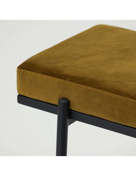 Banco LAO, Terciopelo Oliva / Metal - House Doctor. Vackart