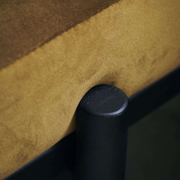 Banco LAO, Terciopelo Oliva / Metal - House Doctor. Vackart