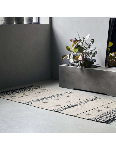 Alfombra CROS 200x90 cm, Arena - House Doctor. Vackart