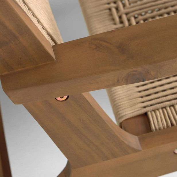 Sillón Geralda acacia/acabado oscuro - Kave Home; Vackart. CC2096J12