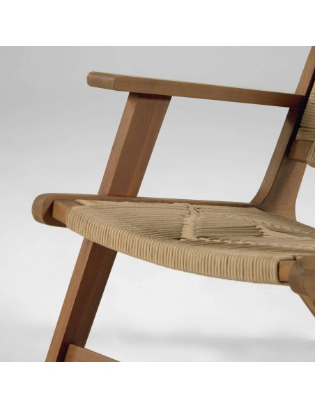 Sillón Geralda acacia/acabado oscuro - Kave Home; Vackart. CC2096J12