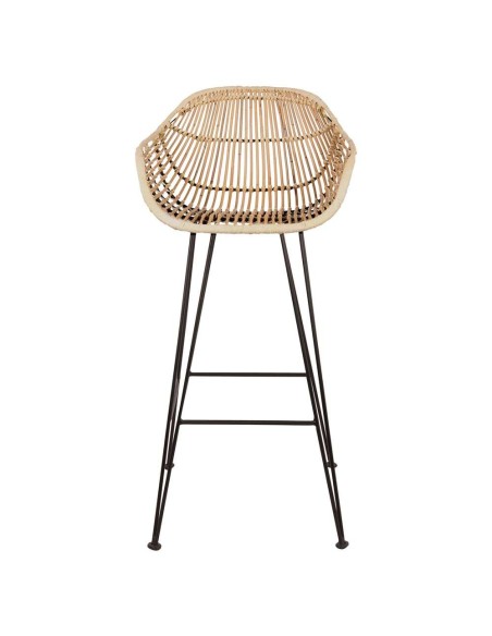 Taburete Alto MINIALVI 65 cm, Ratán Natural / Metal. Vackart
