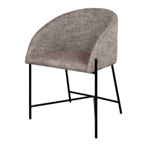 Silla PETUNIA, Textil Gris / Metal Negro - Vackart. Modernas y exclusivas sillas de diseño nórdico en Vackart, tu tienda diseño online.