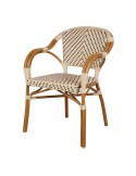 Silla con Brazos ÁNGELES, Ratán Sintético / Metal