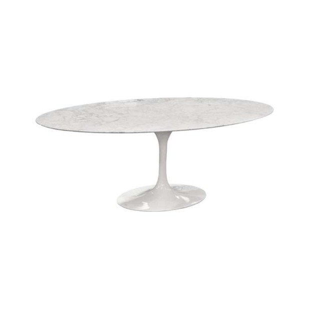 Mesa TULIP Ovalada 199x122, Mármol Carrara Mesa TULIP Ovalada 199x122, Mármol Carrara