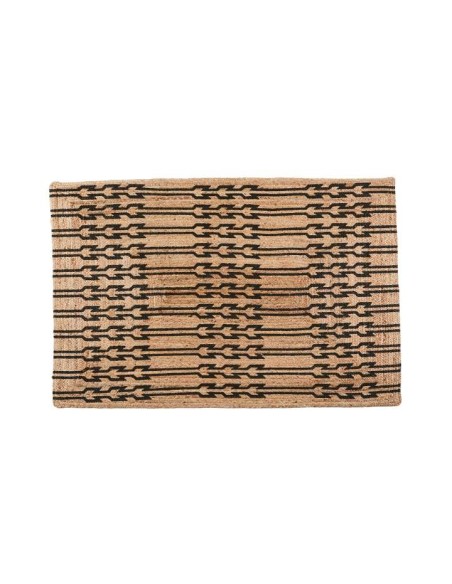 Alfombra JUNI L 180x120 cm, Yute Natural / Negro - Affari