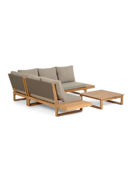 Set Flavina sofá rinconero 5plazas y mesa acacia-Kave Home;CC2097J10