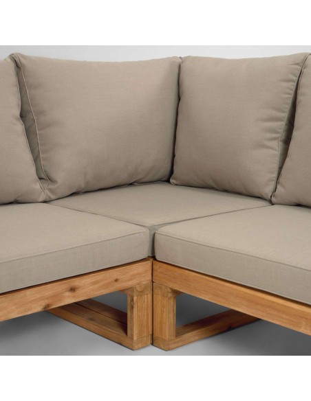 Set Flavina sofá rinconero 5plazas y mesa acacia-Kave Home;CC2097J10