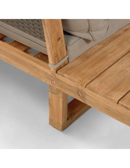Set Flavina sofá rinconero 5plazas y mesa acacia-Kave Home;CC2097J10