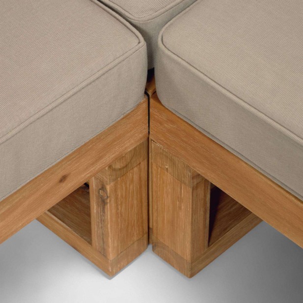 Set Flavina sofá rinconero 5plazas y mesa acacia-Kave Home;CC2097J10 Set Flavina sofá rinconero 5plazas y mesa acacia-Kave Home;CC2097J10