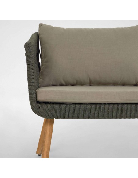 Set Inti sofá 2 plazas y 2 butacas verde-Kave Home; Vackart. CC2100J12