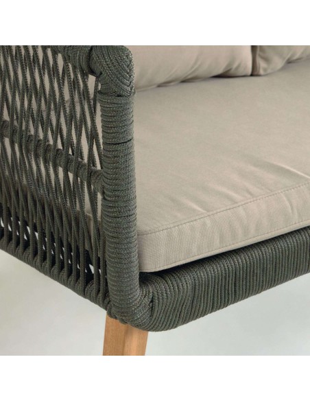 Set Inti sofá 2 plazas y 2 butacas verde-Kave Home; Vackart. CC2100J12