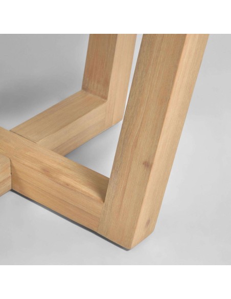 Mesa SHANELLE terrazo blanco/ acacia Ø 120 cm - Kave Home