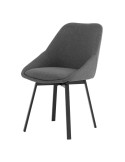 Silla Giratoria ORLOVA, Textil Gris Oscuro / Metal