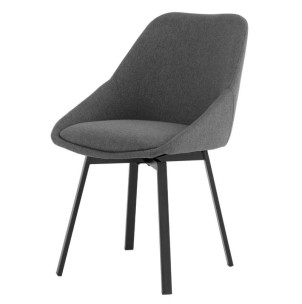 Silla Giratoria ORLOVA, Textil Gris Oscuro / Metal - Vackart. La más exclusiva selección de sillas de diseño nórdico en Vackart, tu tienda de diseño online.