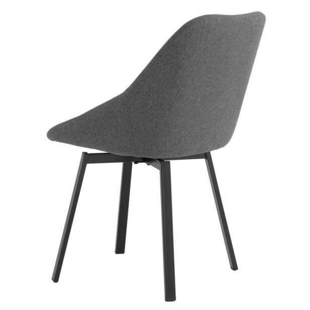 Silla Giratoria ORLOVA, Textil Gris Oscuro / Metal. Vackart Silla Giratoria ORLOVA, Textil Gris Oscuro / Metal. Vackart