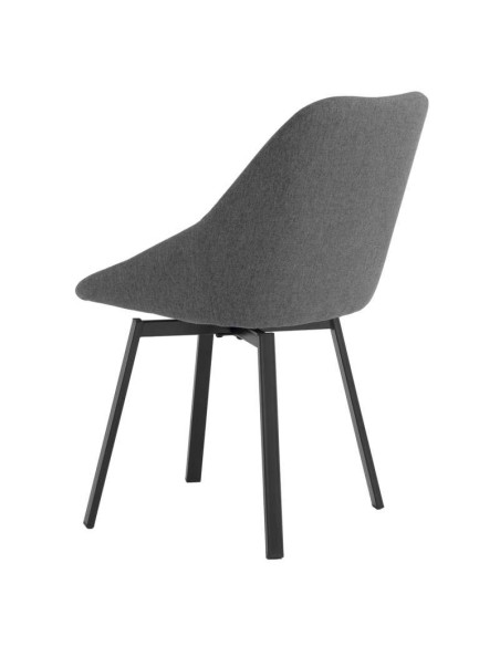 Silla Giratoria ORLOVA, Textil Gris Oscuro / Metal. Vackart