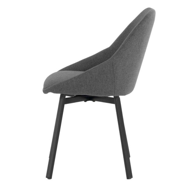 Silla Giratoria ORLOVA, Textil Gris Oscuro / Metal. Vackart Silla Giratoria ORLOVA, Textil Gris Oscuro / Metal. Vackart