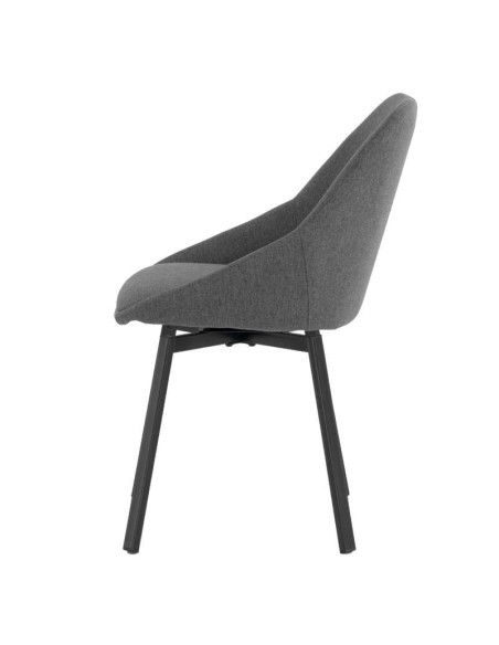 Silla Giratoria ORLOVA, Textil Gris Oscuro / Metal. Vackart