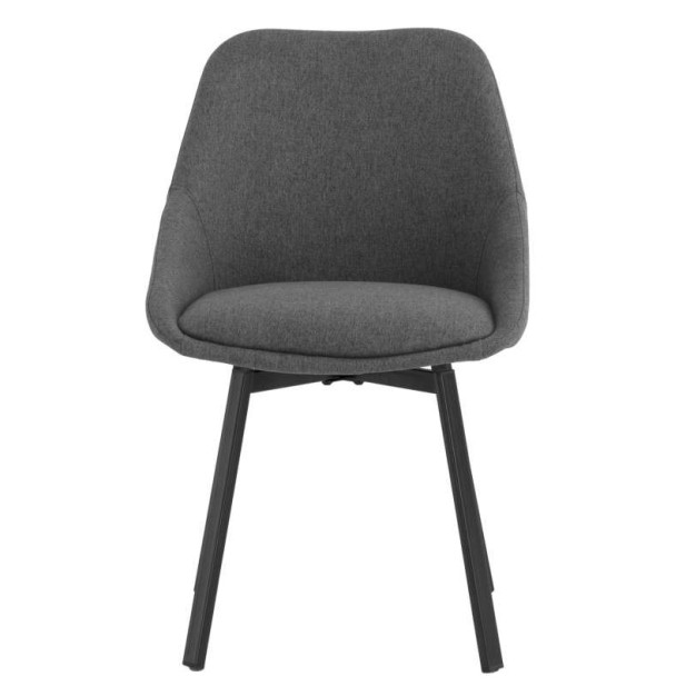 Silla Giratoria ORLOVA, Textil Gris Oscuro / Metal. Vackart Silla Giratoria ORLOVA, Textil Gris Oscuro / Metal. Vackart