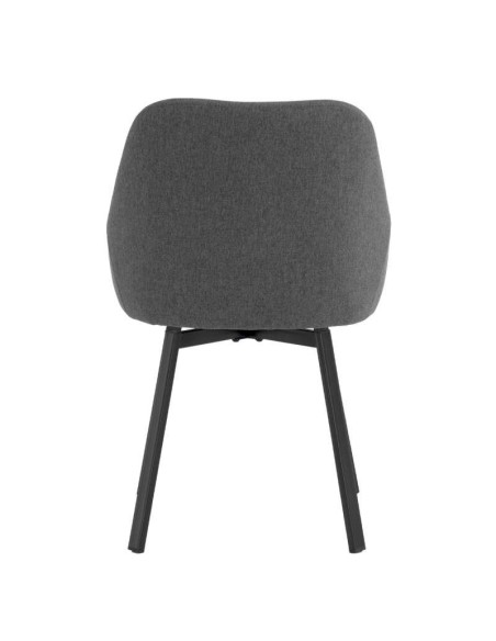 Silla Giratoria ORLOVA, Textil Gris Oscuro / Metal. Vackart