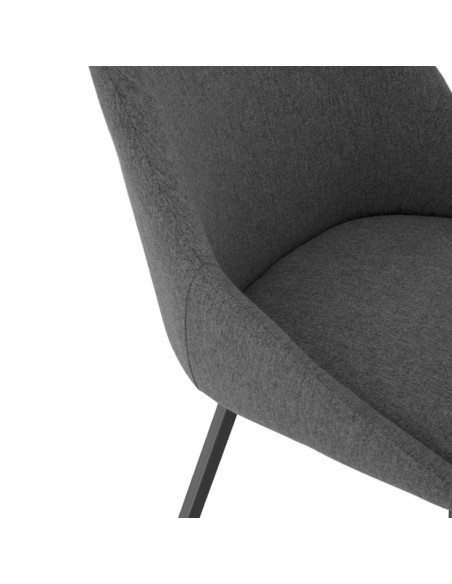 Silla Giratoria ORLOVA, Textil Gris Oscuro / Metal. Vackart