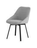 Silla Giratoria ORLOVA, Textil Gris Claro / Metal