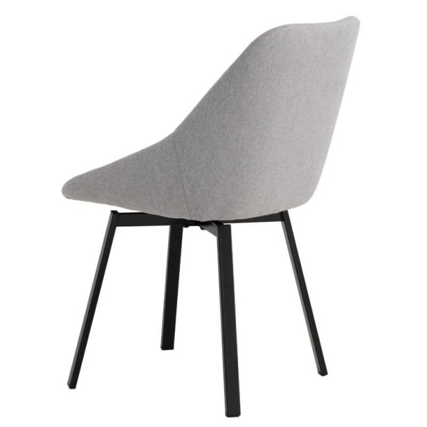 Silla Giratoria ORLOVA, Textil Gris Claro / Metal. Vackart