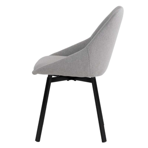 Silla Giratoria ORLOVA, Textil Gris Claro / Metal. Vackart