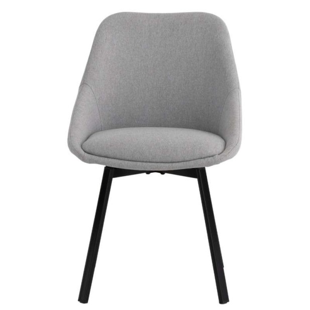 Silla Giratoria ORLOVA, Textil Gris Claro / Metal. Vackart