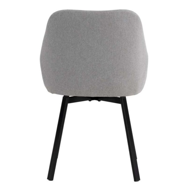 Silla Giratoria ORLOVA, Textil Gris Claro / Metal. Vackart