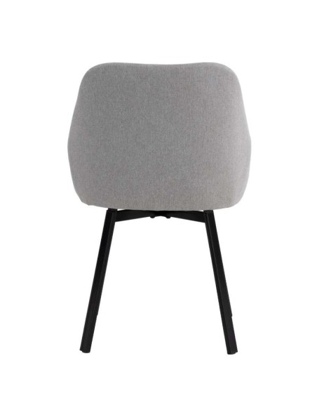 Silla Giratoria ORLOVA, Textil Gris Claro / Metal. Vackart
