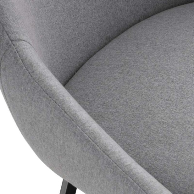 Silla Giratoria ORLOVA, Textil Gris Claro / Metal. Vackart