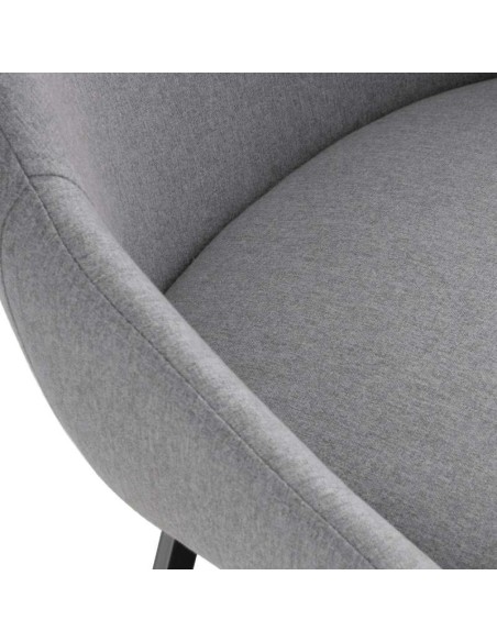 Silla Giratoria ORLOVA, Textil Gris Claro / Metal. Vackart