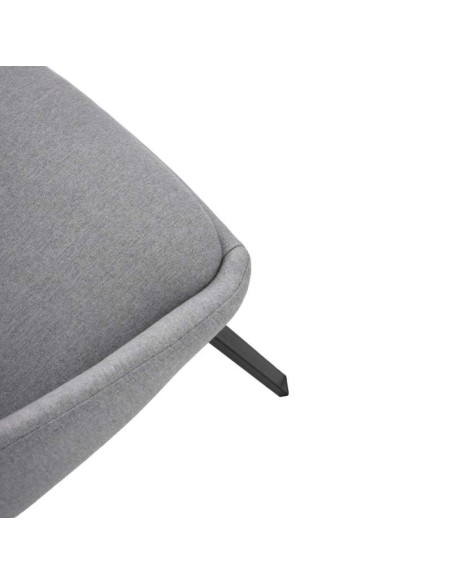 Silla Giratoria ORLOVA, Textil Gris Claro / Metal. Vackart