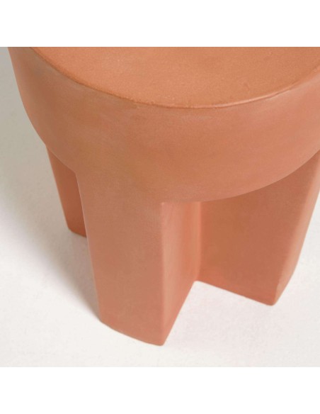 Mesa auxiliar VILENA Ø 33 cm terracota  - Kave Home