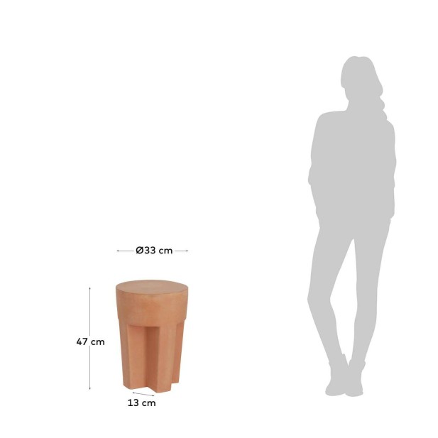 Mesa auxiliar VILENA Ø 33 cm terracota  - Kave Home Mesa auxiliar VILENA Ø 33 cm terracota  - Kave Home