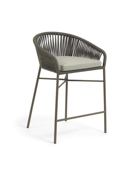 Taburete YANET 65 cm cuerda verde - Kave Home