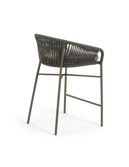 Taburete YANET 65 cm cuerda verde - Kave Home
