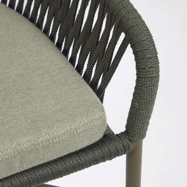 Taburete YANET 65 cm cuerda verde - Kave Home