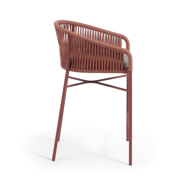 Taburete YANET 65 cm cuerda terracota - Kave Home