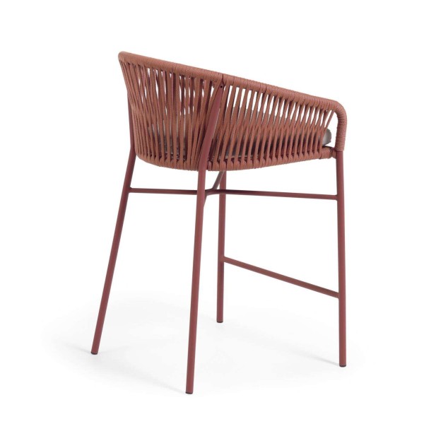 Taburete YANET 65 cm cuerda terracota - Kave Home