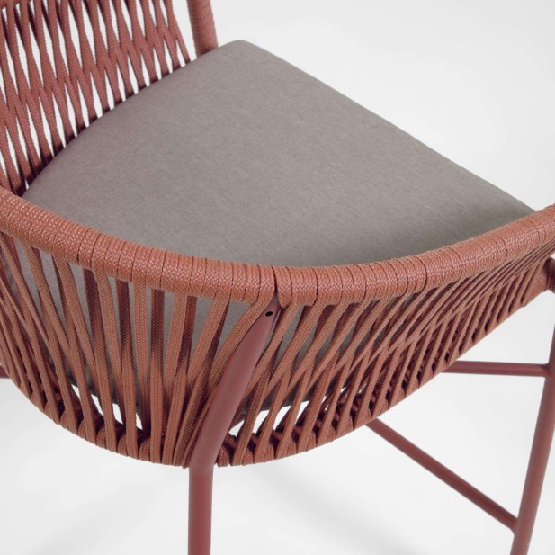 Taburete YANET 65 cm cuerda terracota - Kave Home