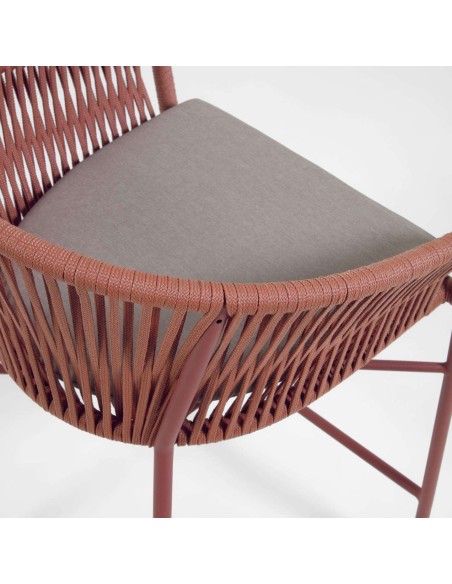 Taburete YANET 65 cm cuerda terracota - Kave Home