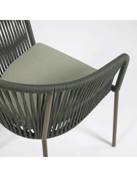 Silla YANET cuerda verde - Kave Home