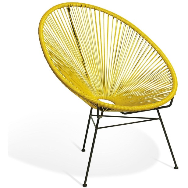 Elegante silla de diseño Acapulco amarilla