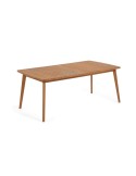Mesa extensible HANZEL eucalipto/exterior 183(240)x100cm FSC 100% - Kave Home