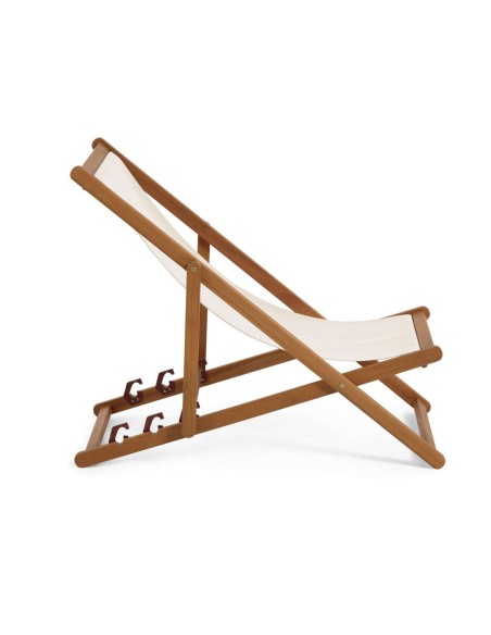 Hamaca plegable ADREDNA beige/acacia FSC 100% - Kave Home